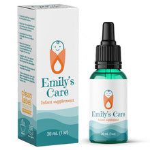 Load image into Gallery viewer, Emily&#39;s Care Infant Supplement is Clean Label Project certified and comes in a convenient 30-day bottle with dropper
